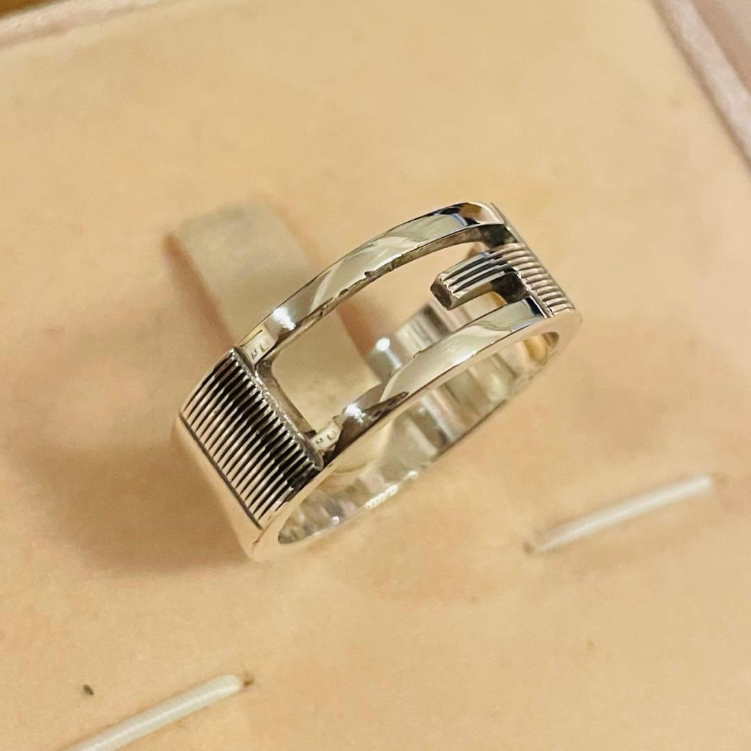GUCCIリング 19号 カットリング カットアウト スターリングシルバー925