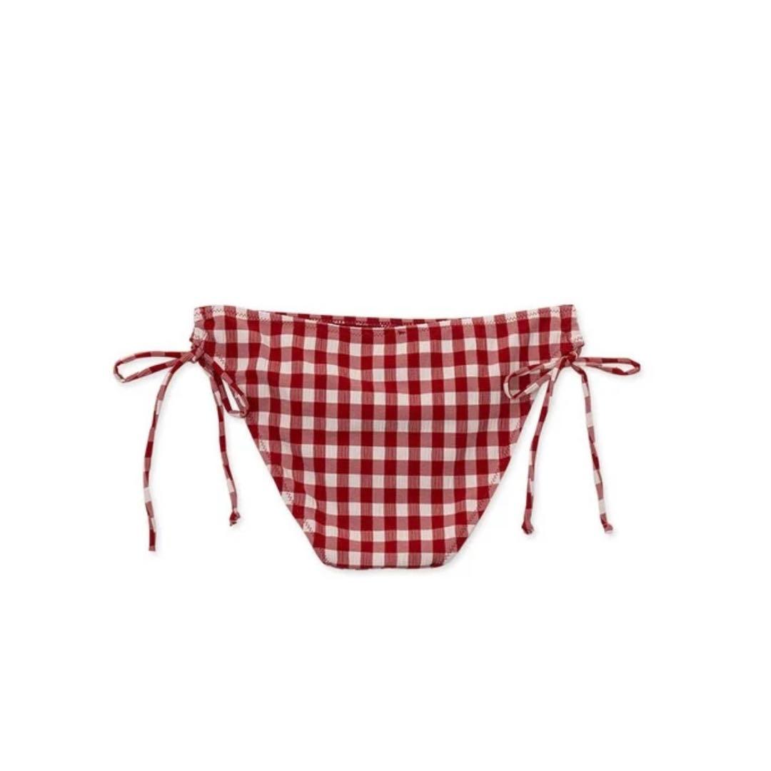 AIR SPACE カラフルチェックリングビキニ 赤 Sサイズ