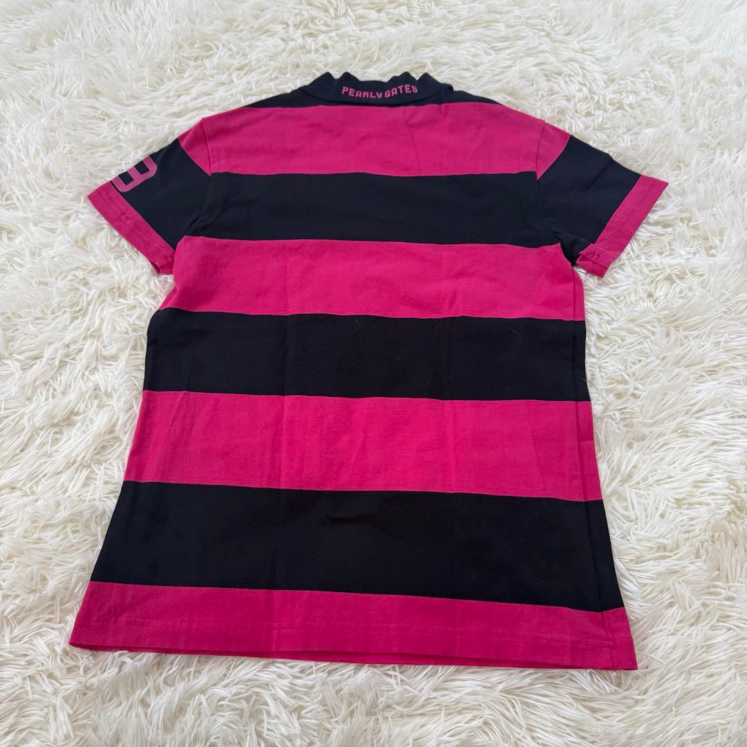 パーリーゲイツ　セットアップ　ボーダー　ピンク　黒