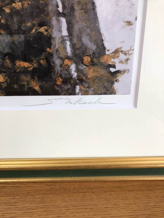 絵画 武田茂 北フランス 村への道