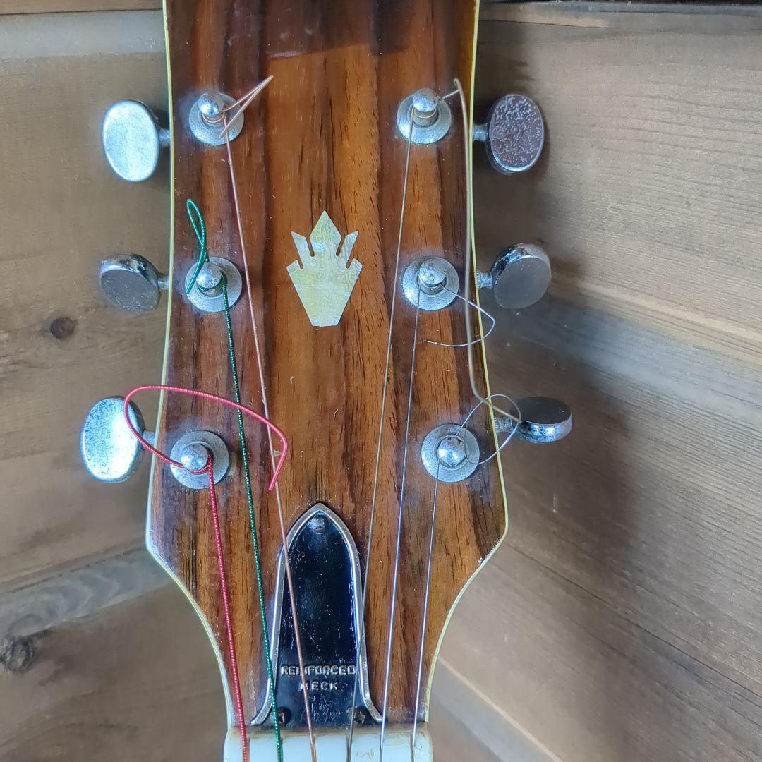 ジャンボアコースティックギター サンバースト 見事なバック 修復あり