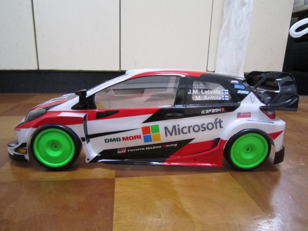 新品 1/10 タミヤ WRC ヤリス ボディ レース用 タイヤホイール8本付属