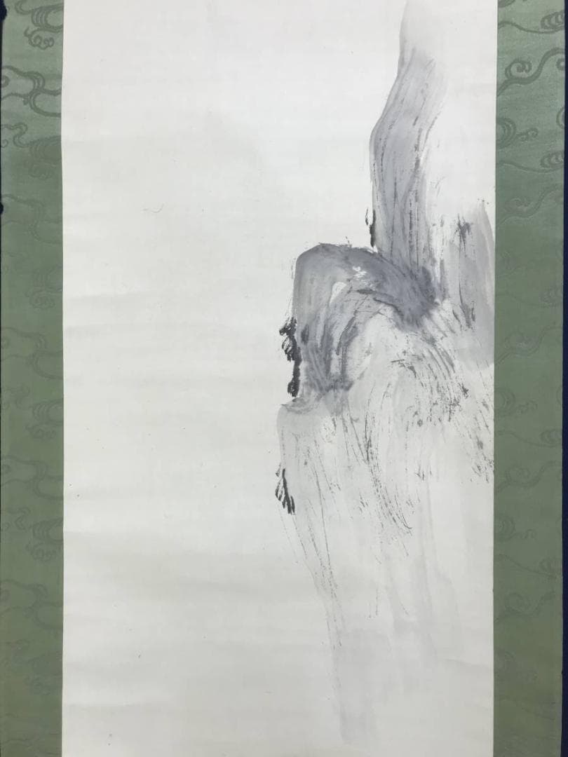 【真作】織田観潮/白衣観音図/観音図/カンノン図/掛軸/名家伝来/AD-287