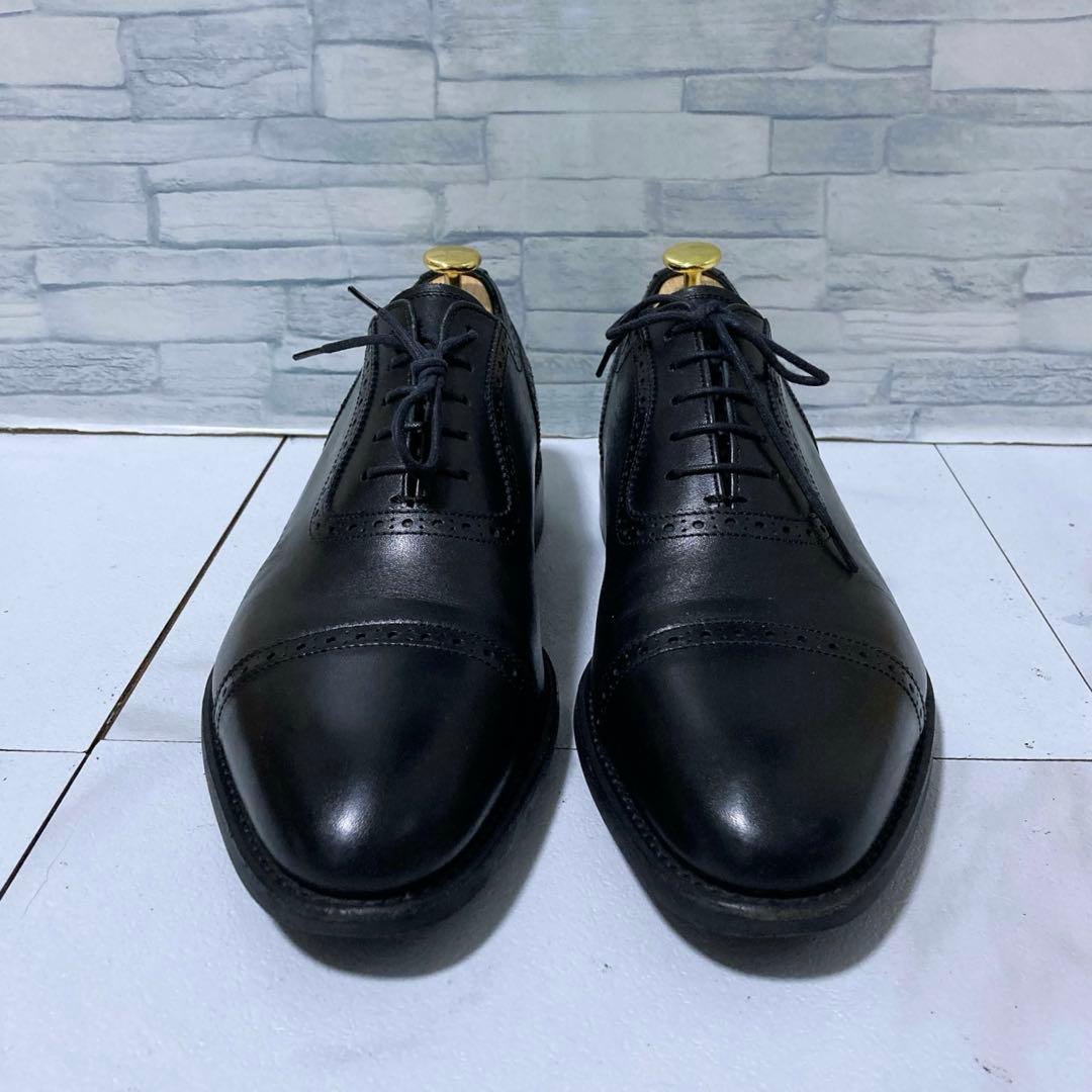 美品 トレーディングポスト ビジネスシューズ T602 撥水 本革 黒 26