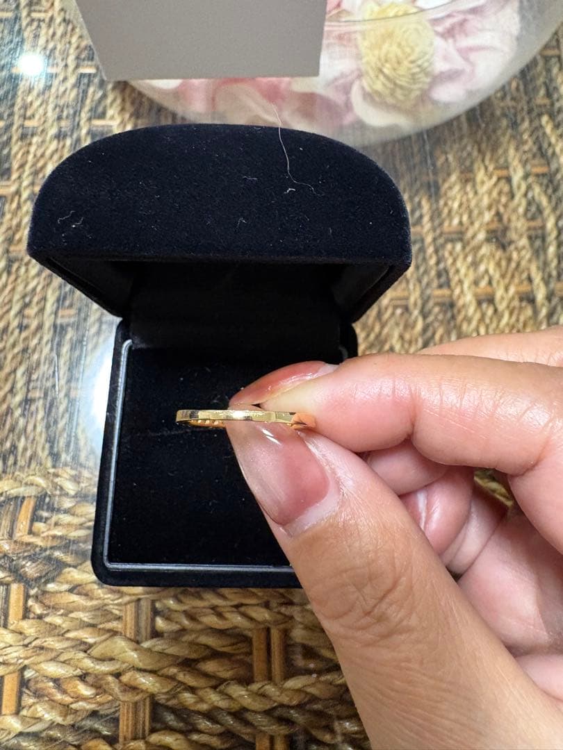 ピクニクK18金ハーフエタニティダイヤモンドリング0.3カラット