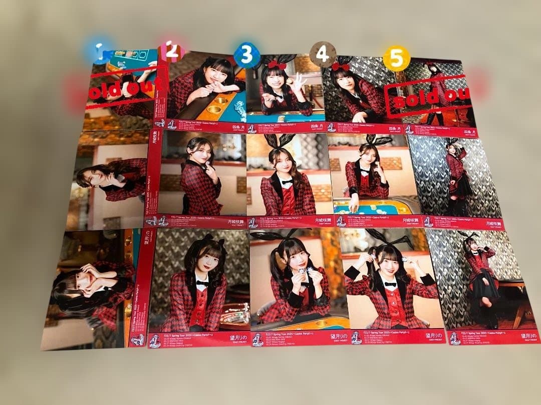 ナナニジ　22/7　Casino Party!!　ブロマイド　バラ売り