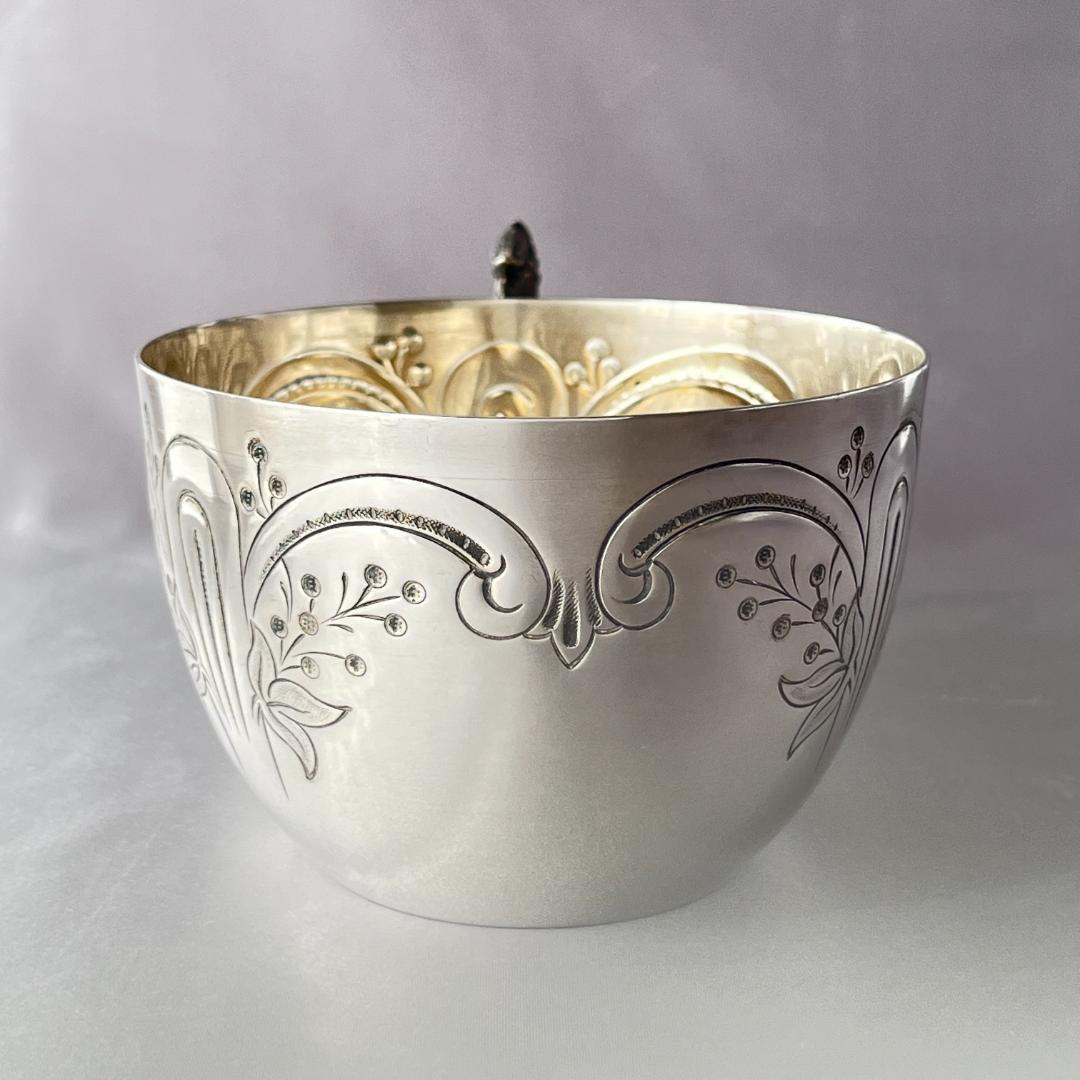 仏蘭西】アールヌーボー カップ＆ソーサー 【シルバープレート