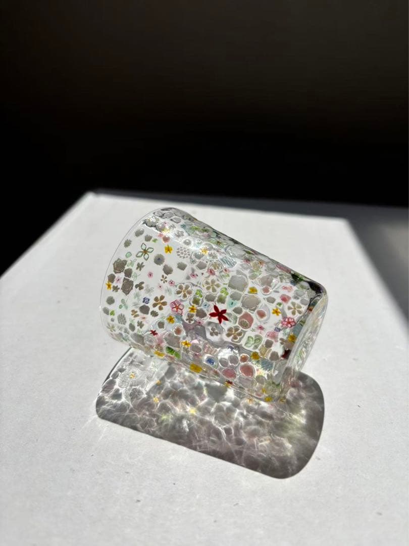 HP3 江波冨士子 茶碗 花の庭 / ENAMI Fujiko Chawan, Glass, 'Flower