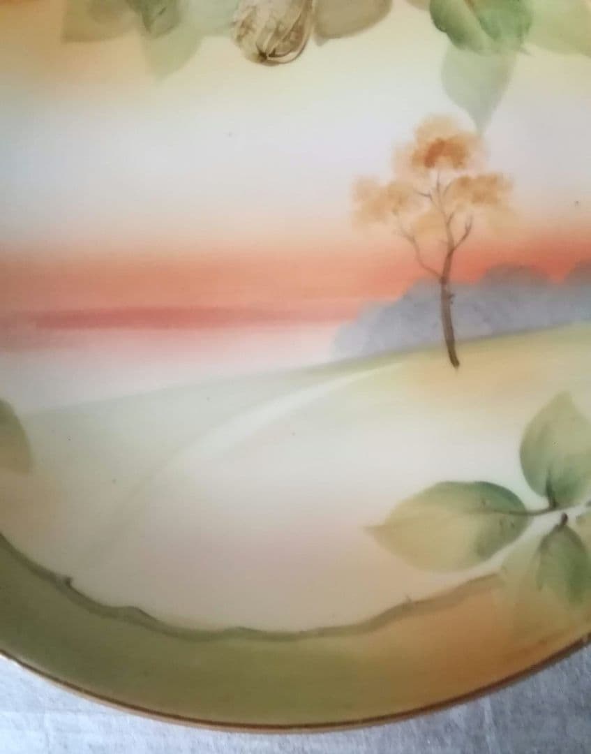 オールドノリタケ　ピーナッツ柄　M-nippon　飾り皿　里帰り美品　アールデコ