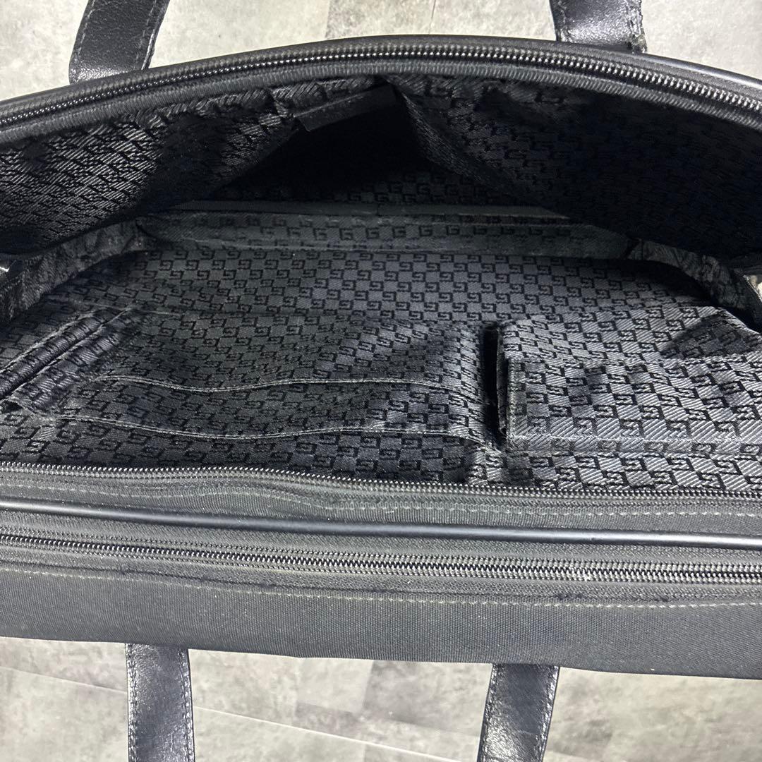 【訳あり】GUCCI グッチ ビジネスバッグ パソコンバッグ ナイロン ブラック