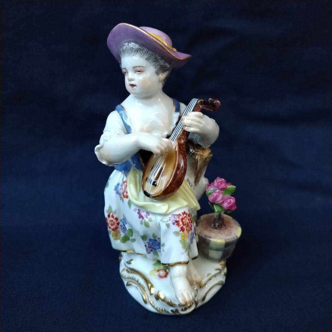 りんごミカン✤マイセン(Meissen)フィギュリン『リュートを弾く少女』 りんごミカン様専用✤マイセン(Meissen)フィギュリン『リュートを弾く