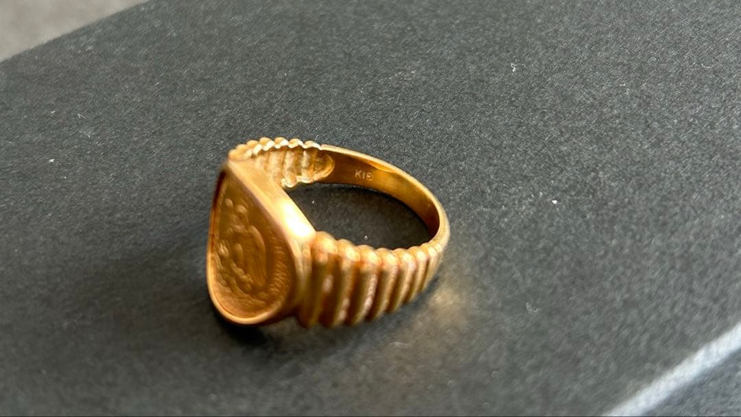K18 刻印あり　ゴールドリング