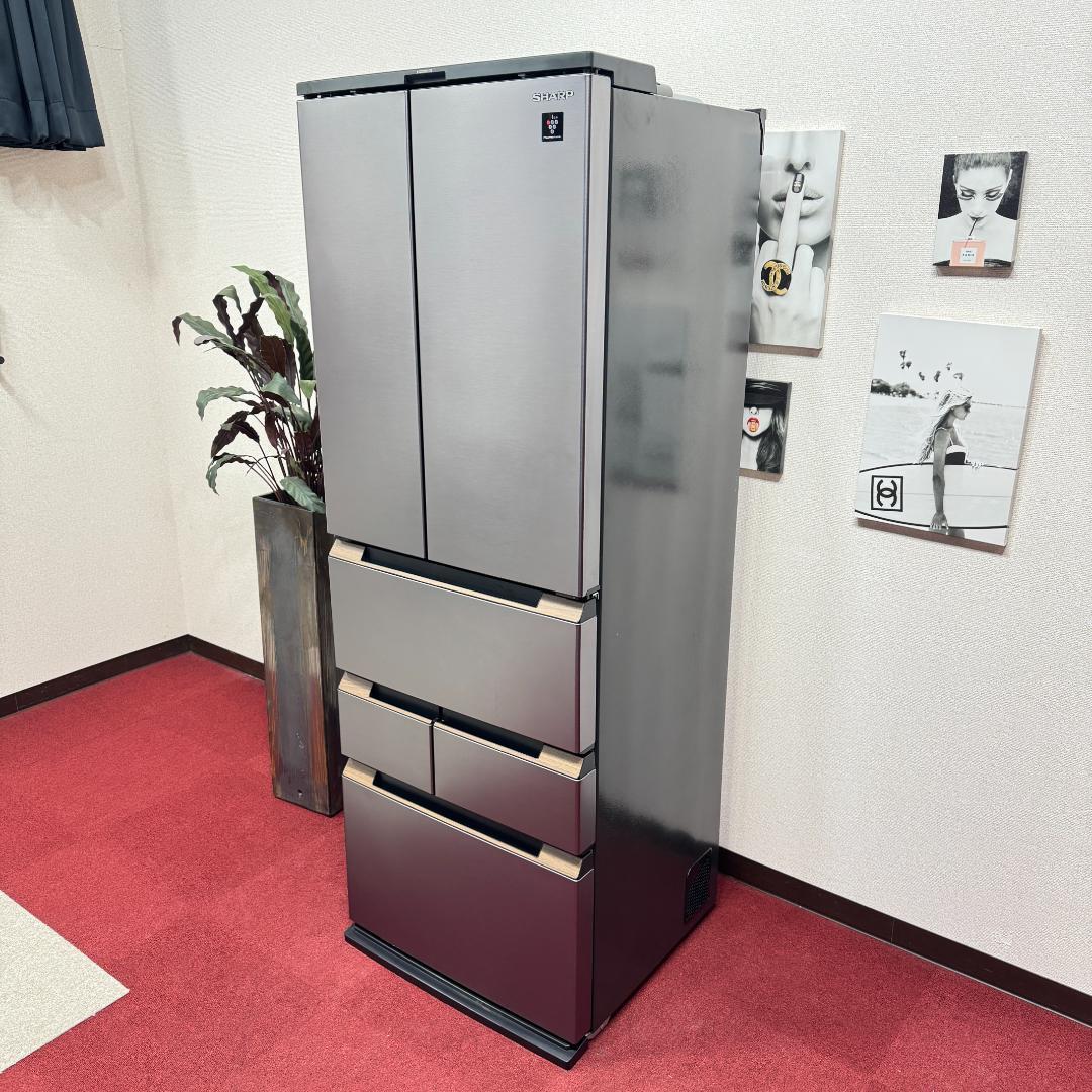 都内23区配送無料　美品シャープ6ドア冷蔵庫457L　2021年製　製氷有