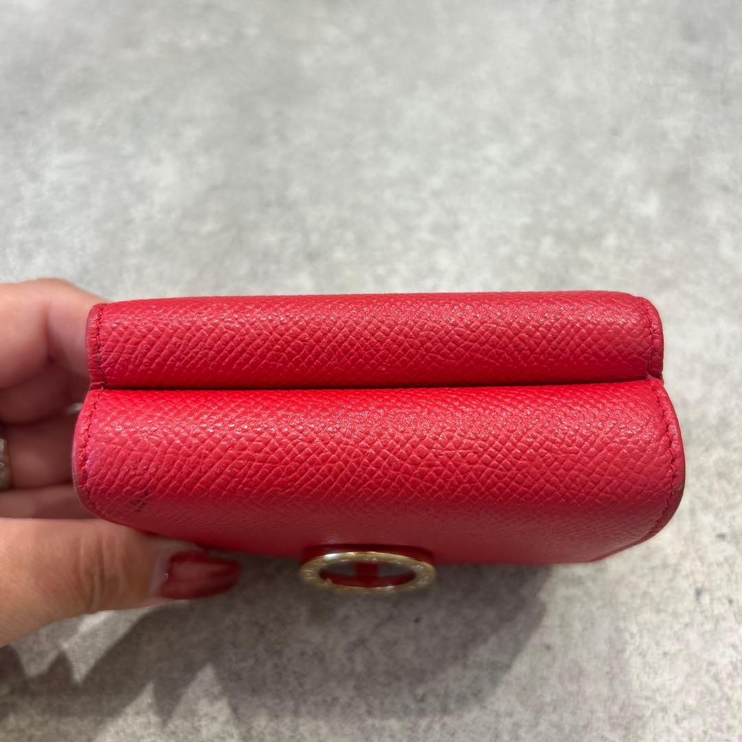 【sk/12.20/10】BVLGARI レッド 三つ折り財布