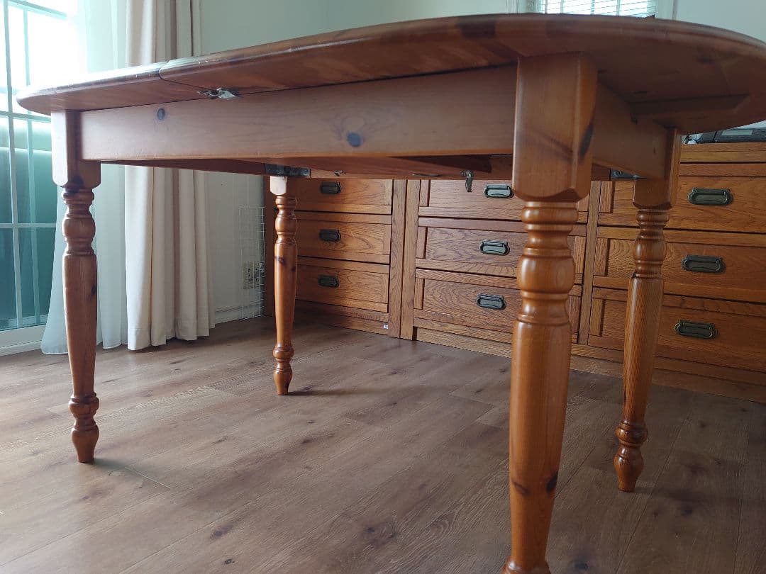 伸長式ダイニングテーブルセット US製 アメリカ家具 ヴィンテージ家具