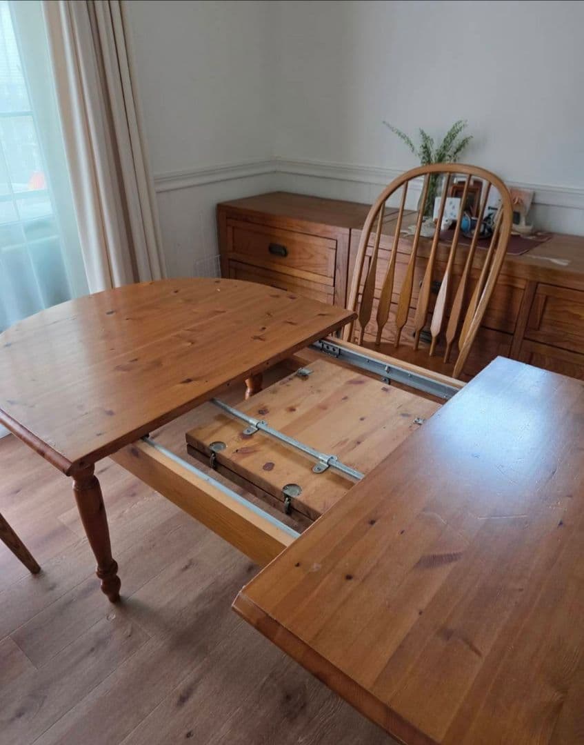 伸長式ダイニングテーブルセット US製 アメリカ家具 ヴィンテージ家具