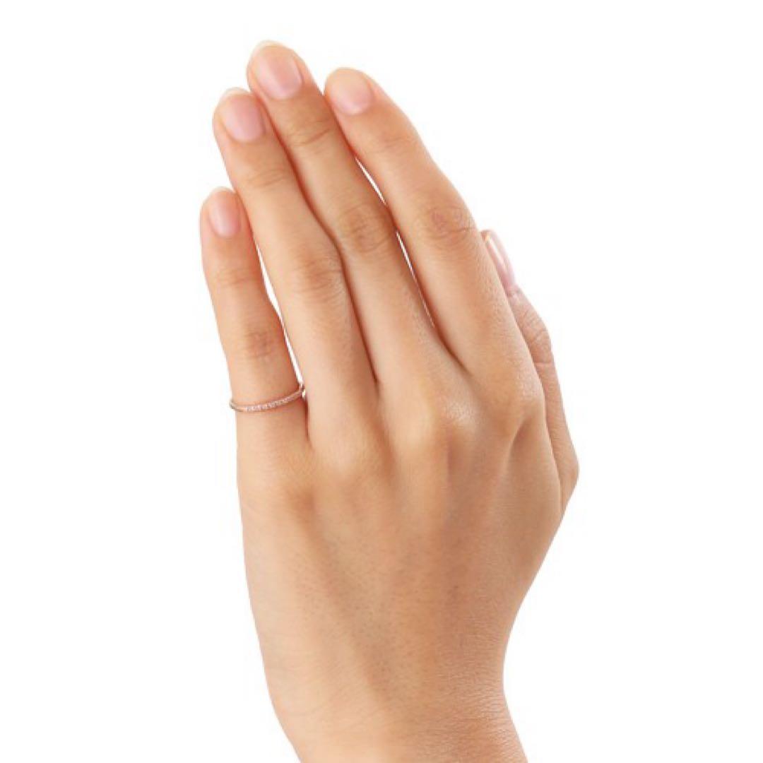 ピンキーリング　K10 PG ピンクゴールド　ハーフエタ　3号