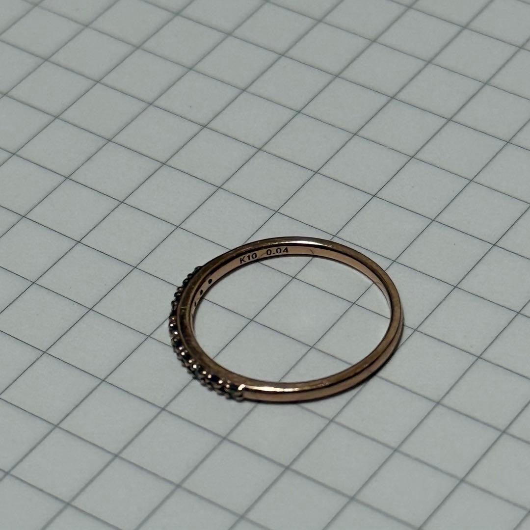 ピンキーリング　K10 PG ピンクゴールド　ハーフエタ　3号