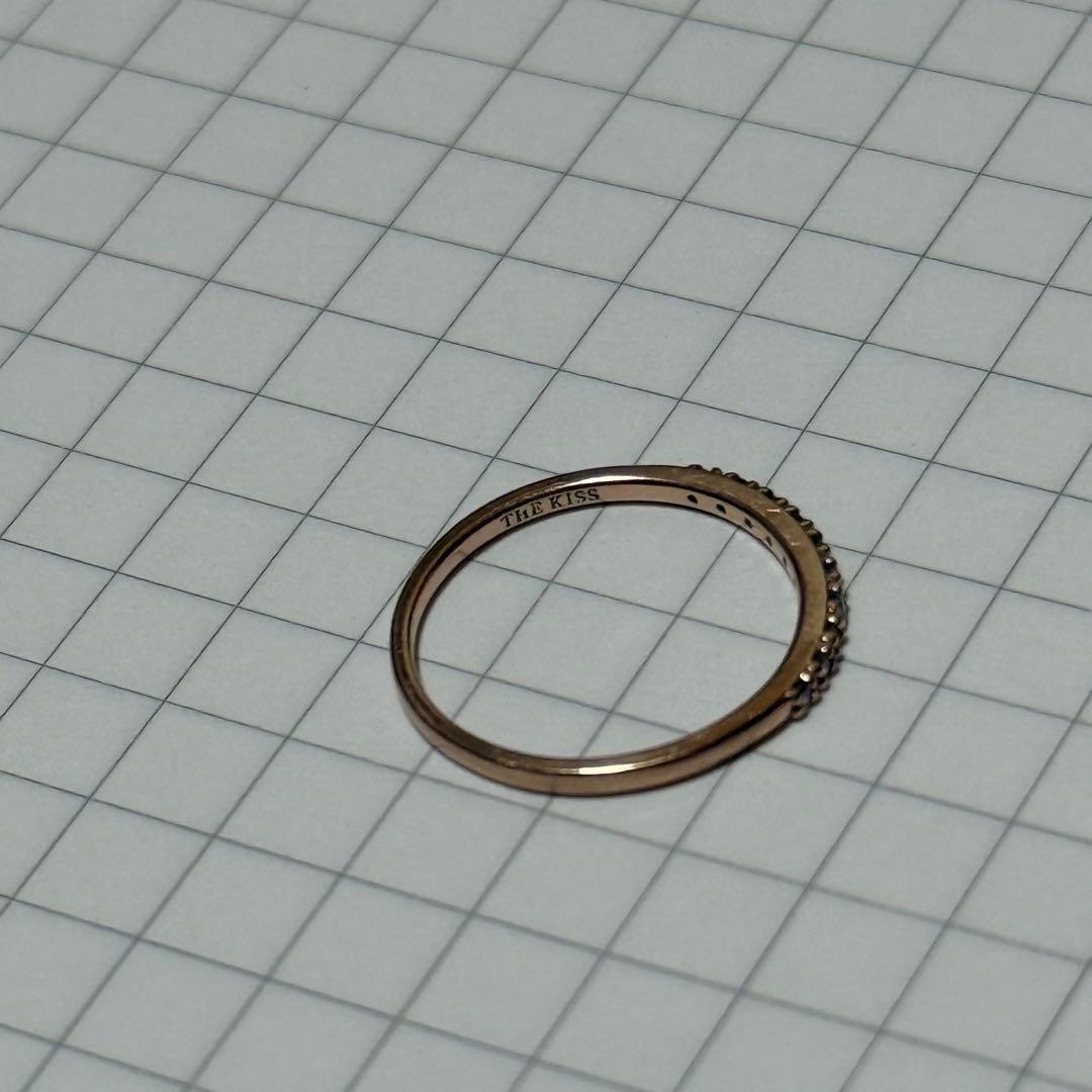 ピンキーリング　K10 PG ピンクゴールド　ハーフエタ　3号