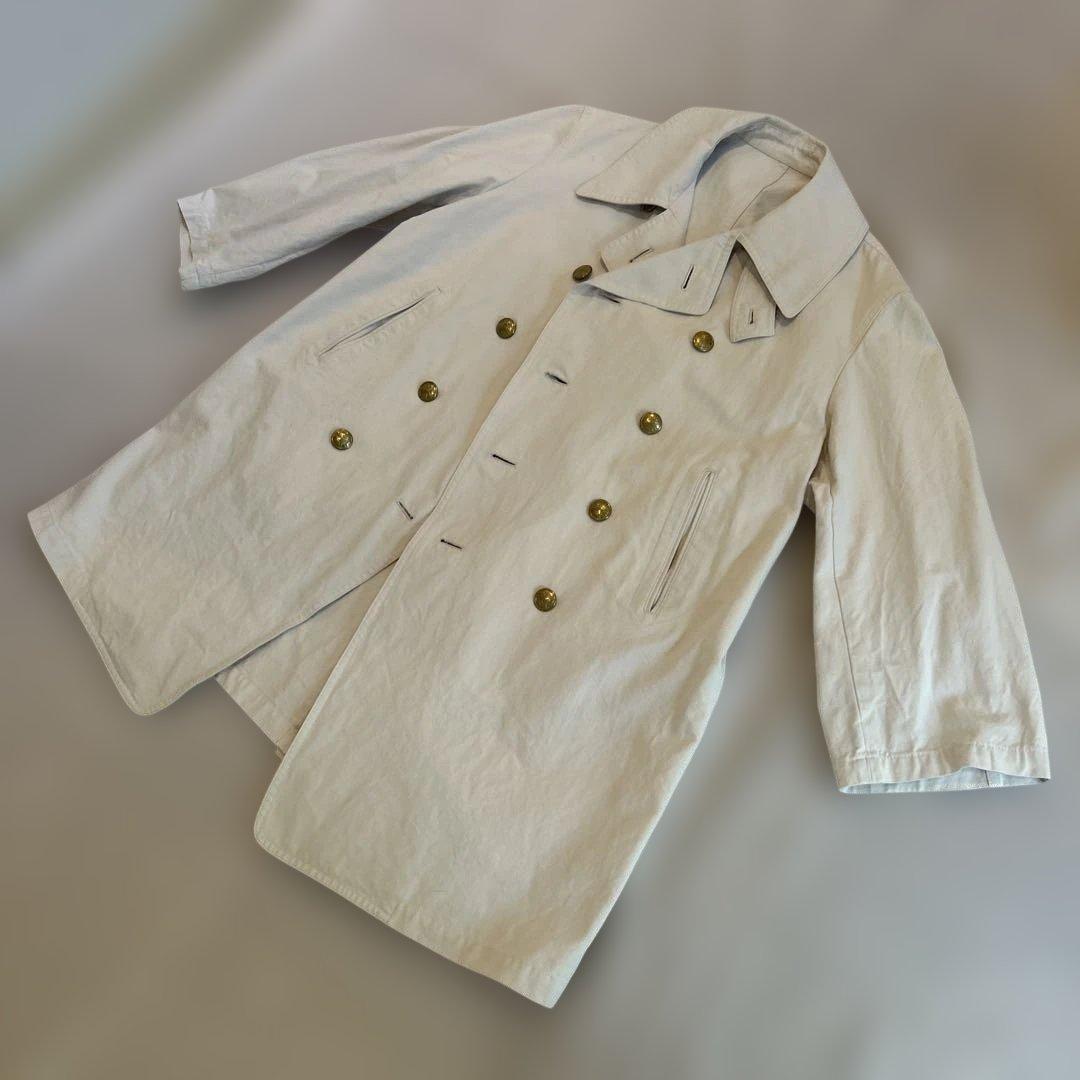 Y's ピーコート 綿100パーセント アンティーク ホワイト