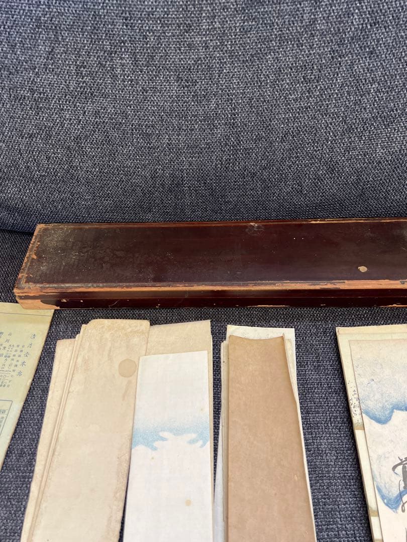 蔵出し 古筆 短歌 和歌 手書き 掛け軸 まとめて 木箱入り アンティーク