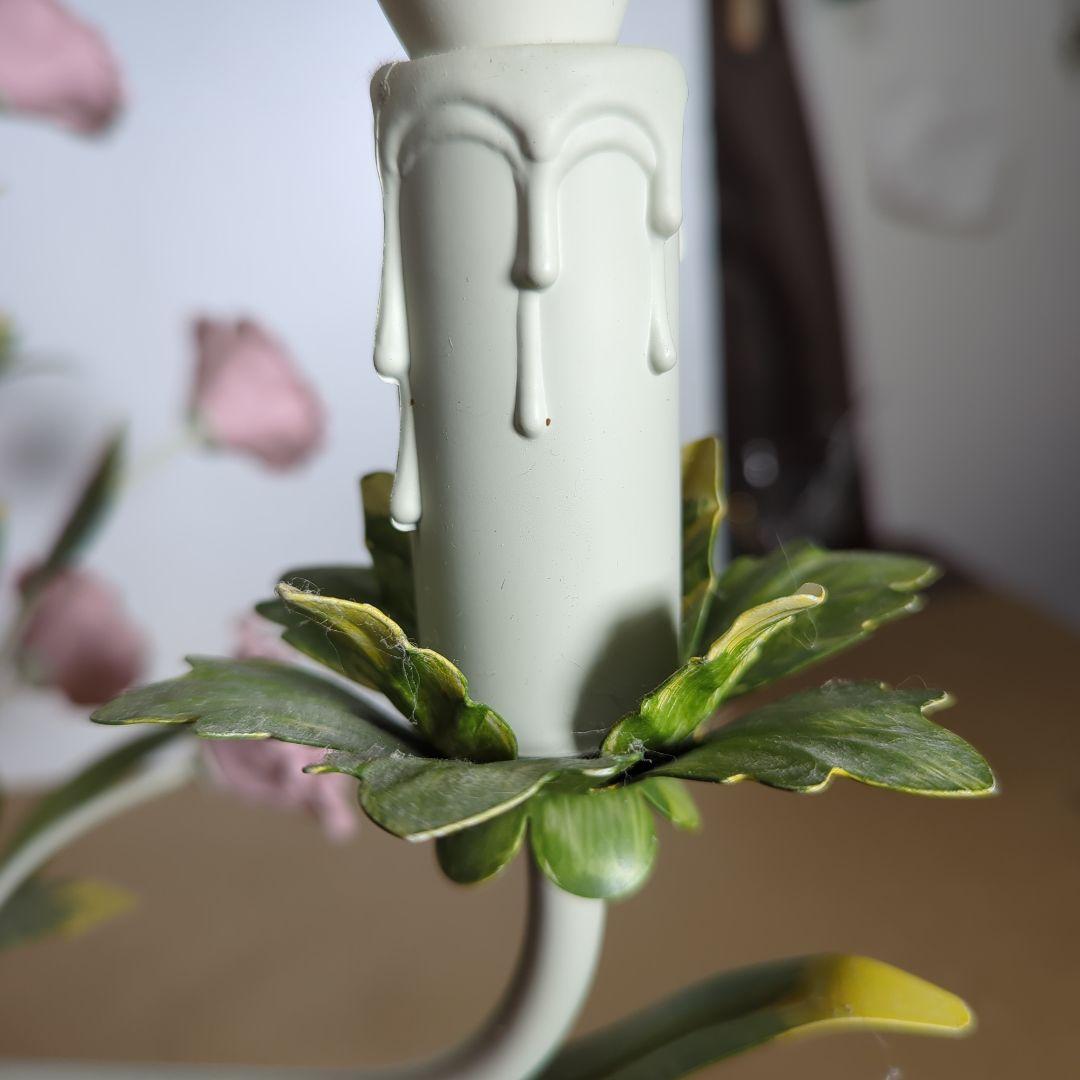 レトロ商品）ピンクローズトール シャンデリア