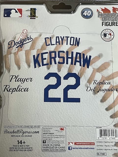 [新品]クレイトン・カーショーCLAYTON KERSHAW 22 フィギュア