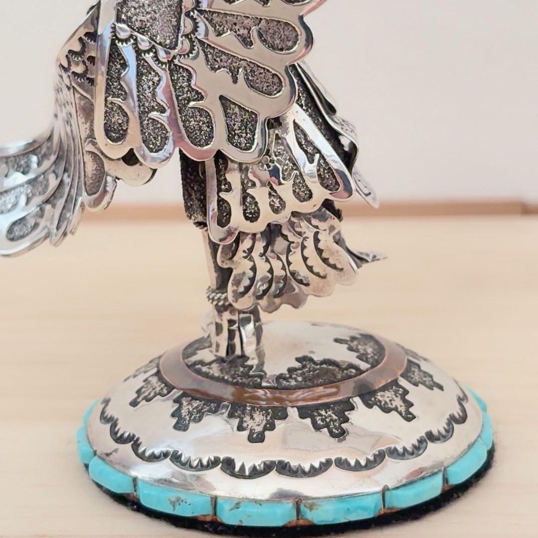 ナバホ族 スターリングシルバー カチナ イーグルダンサー シルバー