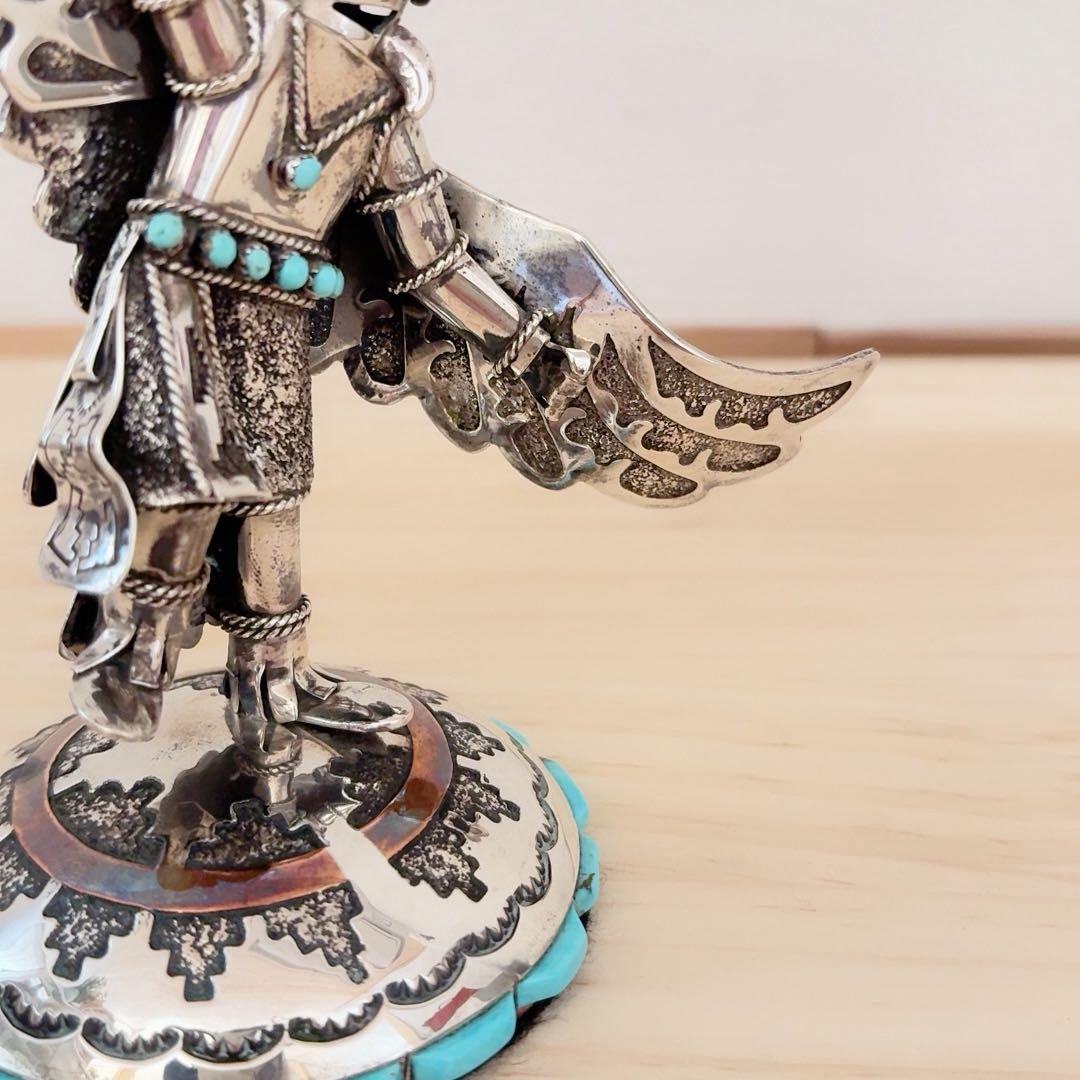 ナバホ族 スターリングシルバー カチナ イーグルダンサー シルバー