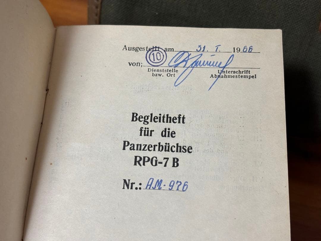 東ドイツ軍 実物 RPG-7 PGO-7V 照準眼鏡 未使用品 ロシア軍 ソ連軍