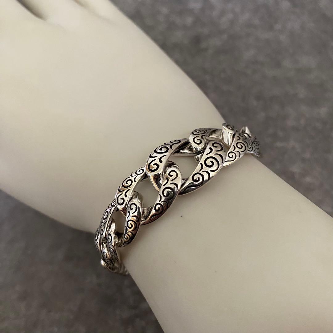 メキシカンジュエリー シルバー925 ブレスレット 喜平 チェーン ヴィンテージ