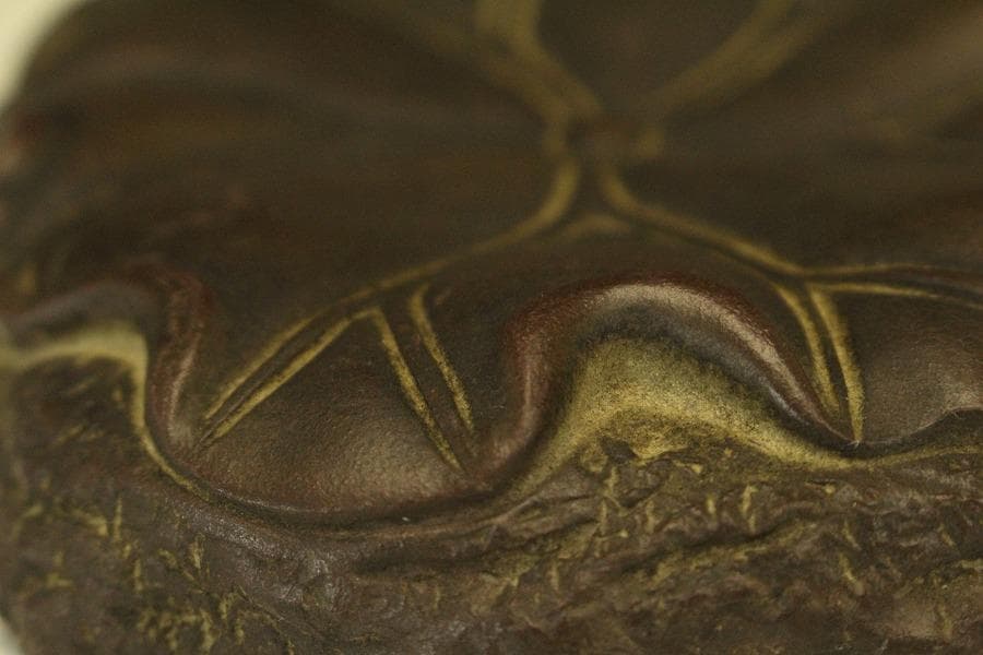 煎茶 紫泥 蓮形 瓶台 瓶敷 在印(HA516)