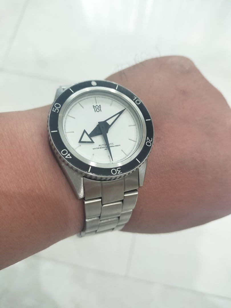 ヒャクイチ腕時計 自動巻き時計 シルバー