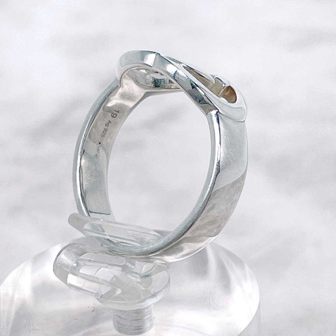 GUCCI シルバー925 Gロゴ　リング 19　インターロッキングG