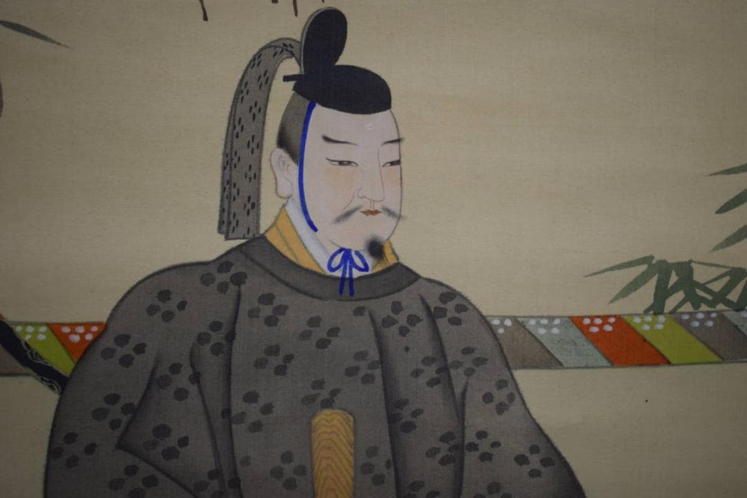 真作/祥堂/菅原道真公図/天神様/人物図/布袋屋掛軸HK-4