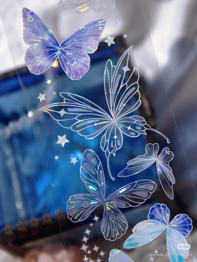 时间格子《虹息之羽》海外マスキングテープ　マステ 【2386】