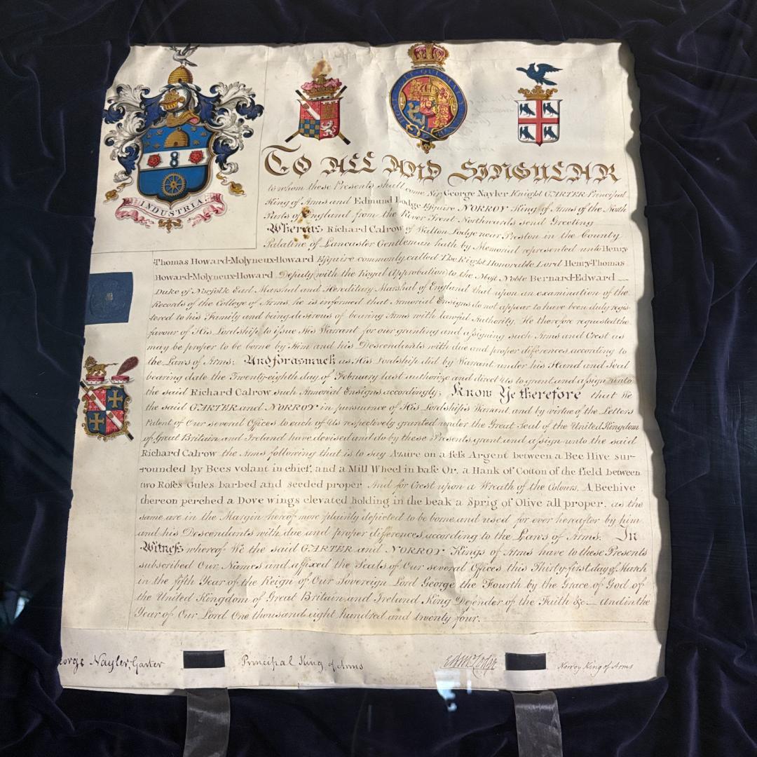 希少】英国 紋章院（College of Arms）発行 紋章認可書