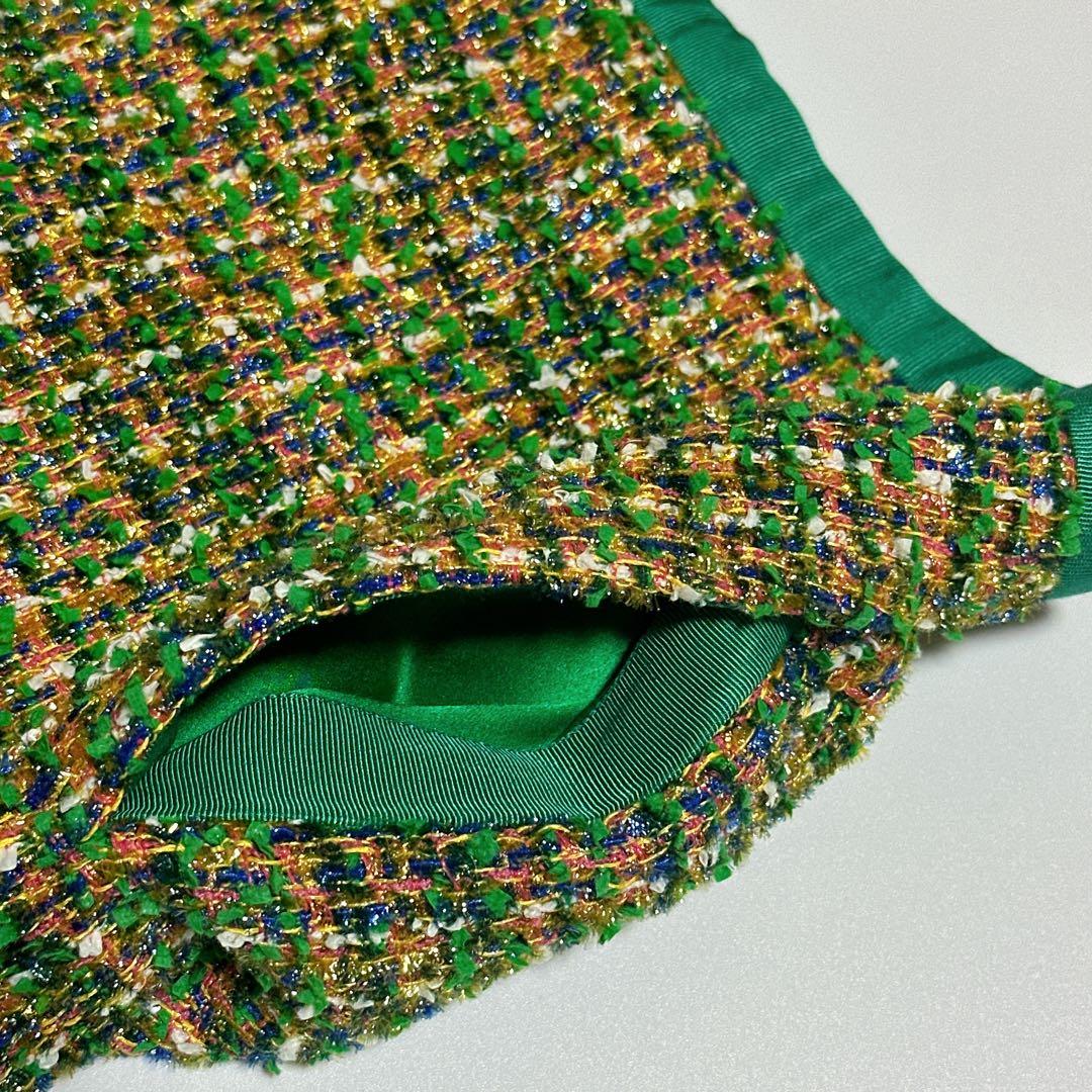 DRAWER ドゥロワー ツイードジップスカート 36