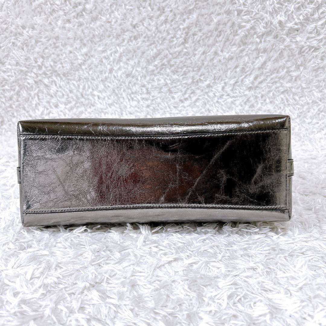 未使用級✨coach ジュリエット　メタリック　シルバー　ハンドバッグ　2way