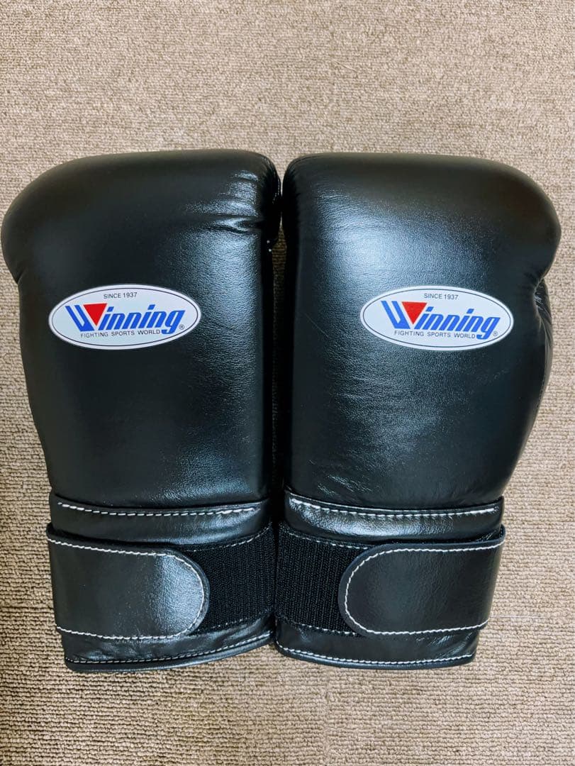 ウイニング　グローブ　14オンス　マジックテープ式　黒 Winning（ウイニング） 受注生産 ボクシング グローブ マジックテープ
