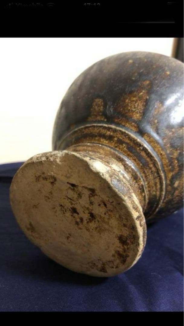 こたつ様クメール出土の壺 希少品骨董古美術品