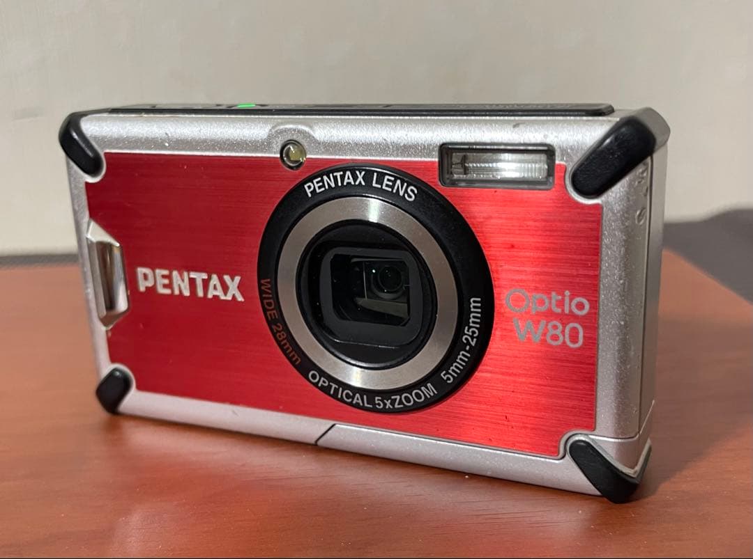 防水カメラ】PENTAX optio W80 レッド 動作確認済