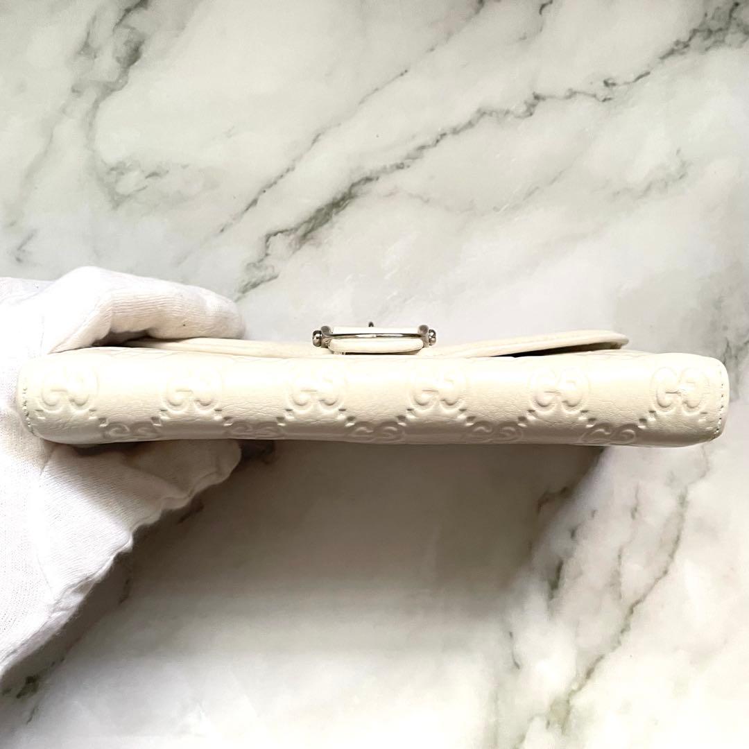 GUCCI グッチ　長財布　ホースビット　美品　2つ折り財布　0113-⑦