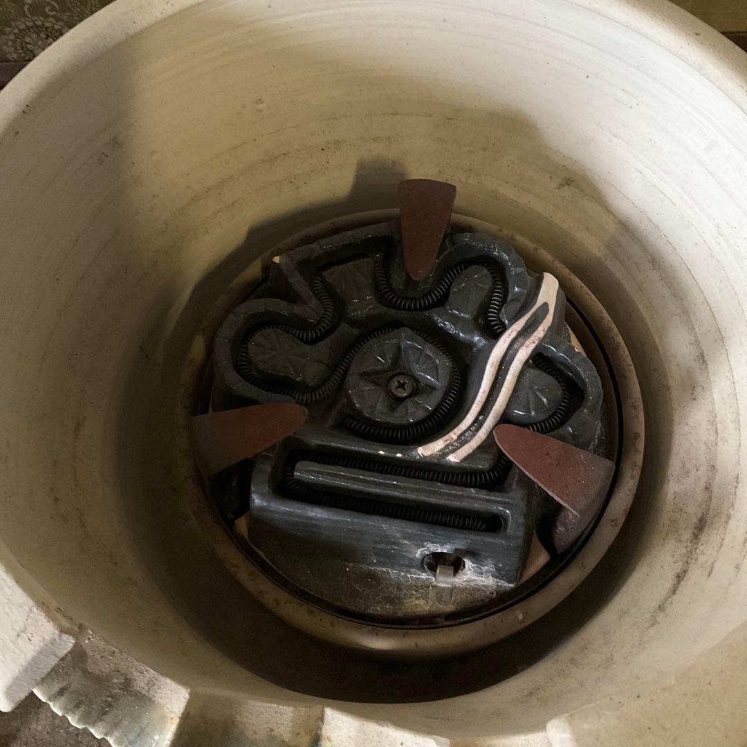 真形羽釜 釜師清光作 風炉 電熱器 創巧野々田