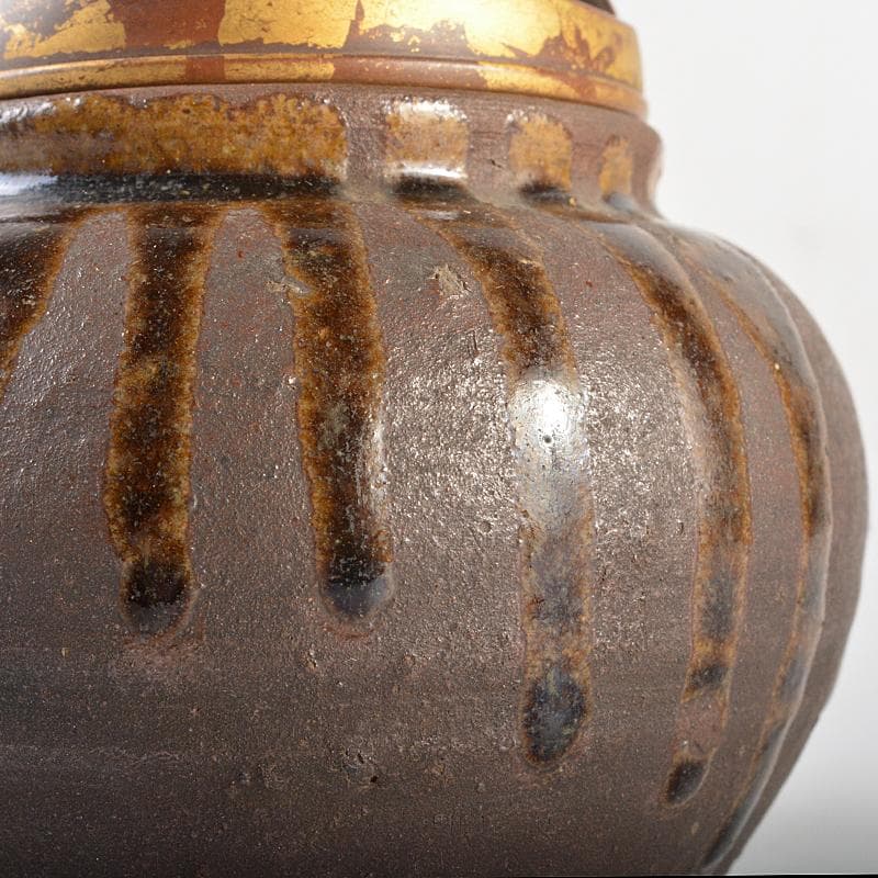 茶道具 丹波焼 古丹波 おはぐろ壷 香炉 火屋付 書付箱 M R5867