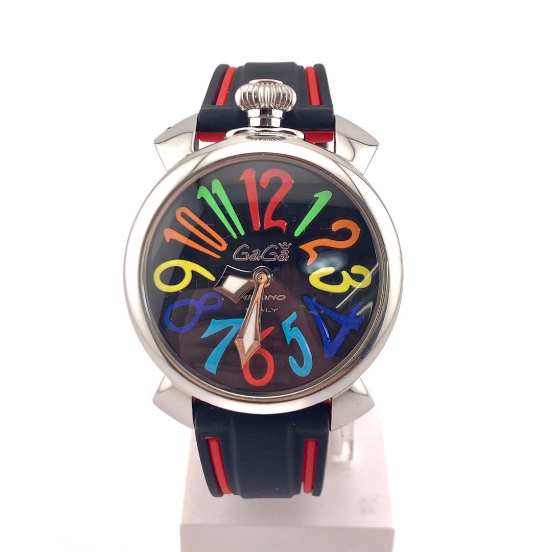 7-3629 GaGa MILANO S31548 カラフル数字 クォーツ腕時計