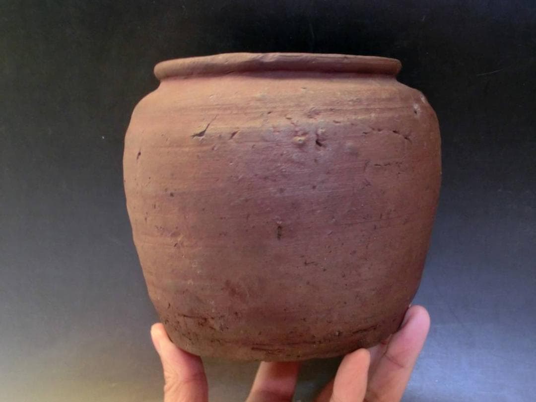 壷□古備前 船壺 古壷 お歯黒壷 鉄漿 古い甕 江戸期 古