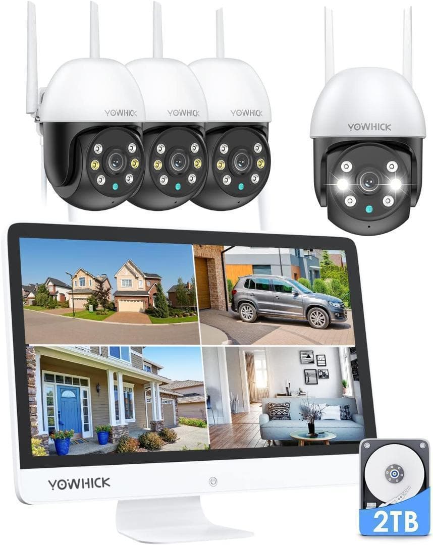 防犯カメラ 夜間カラー撮影搭載 360°広角撮影 AI動体検知 防犯カメラ 夜間カラー撮影搭載 360°広角撮影 AI動体検知 360度撮影