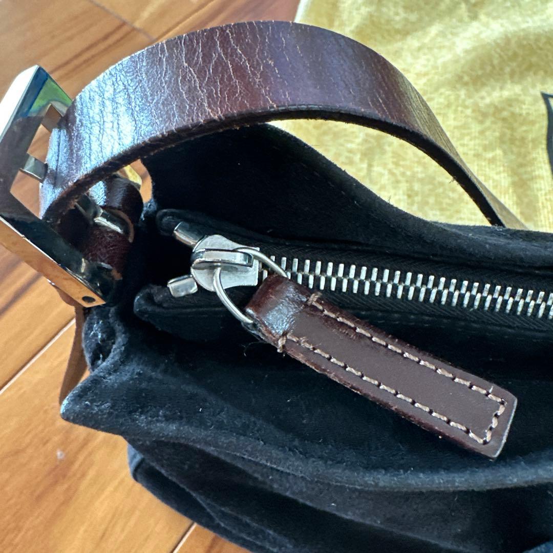FENDI マンマバケット黒 スエード ショルダーバッグ