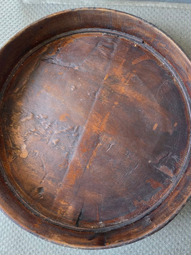 アジアンアンティーク　漆塗り？ 大きな　蓋付き　木箱